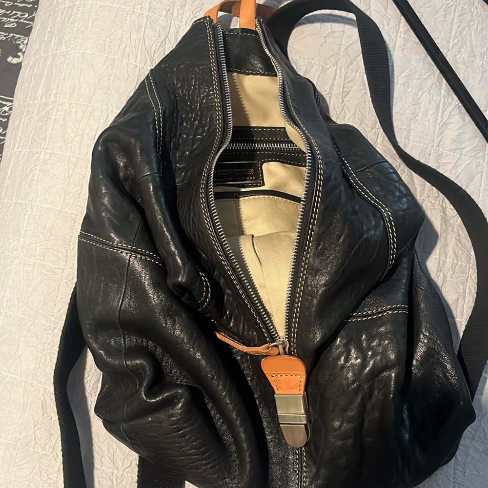 Italian leather backpack